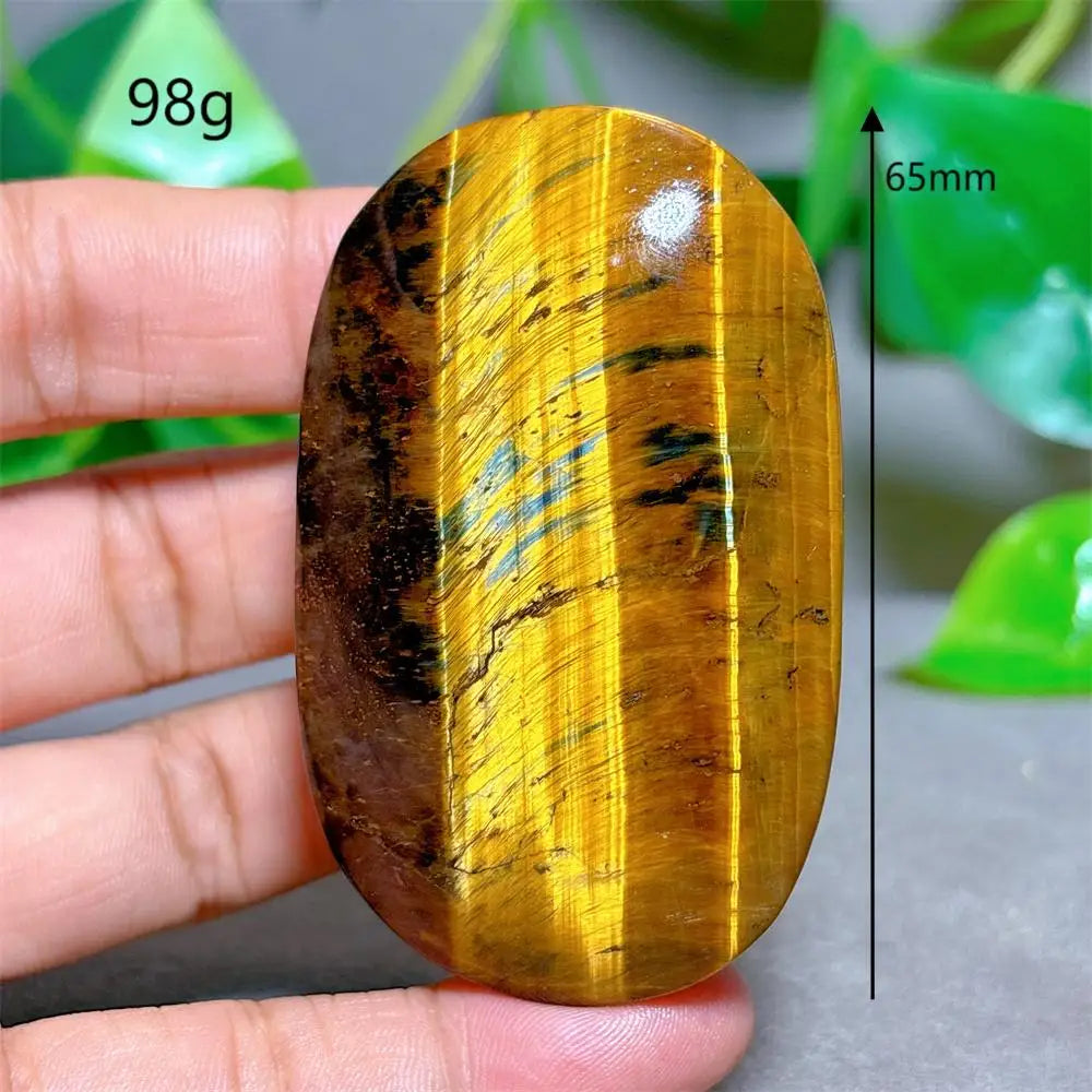 Blue Yellow Tiger Eye Palm Crystal Natural Stone Quartz Stone Minerals Home Decoration Reiki Craft Gifts Energy Healing Luck