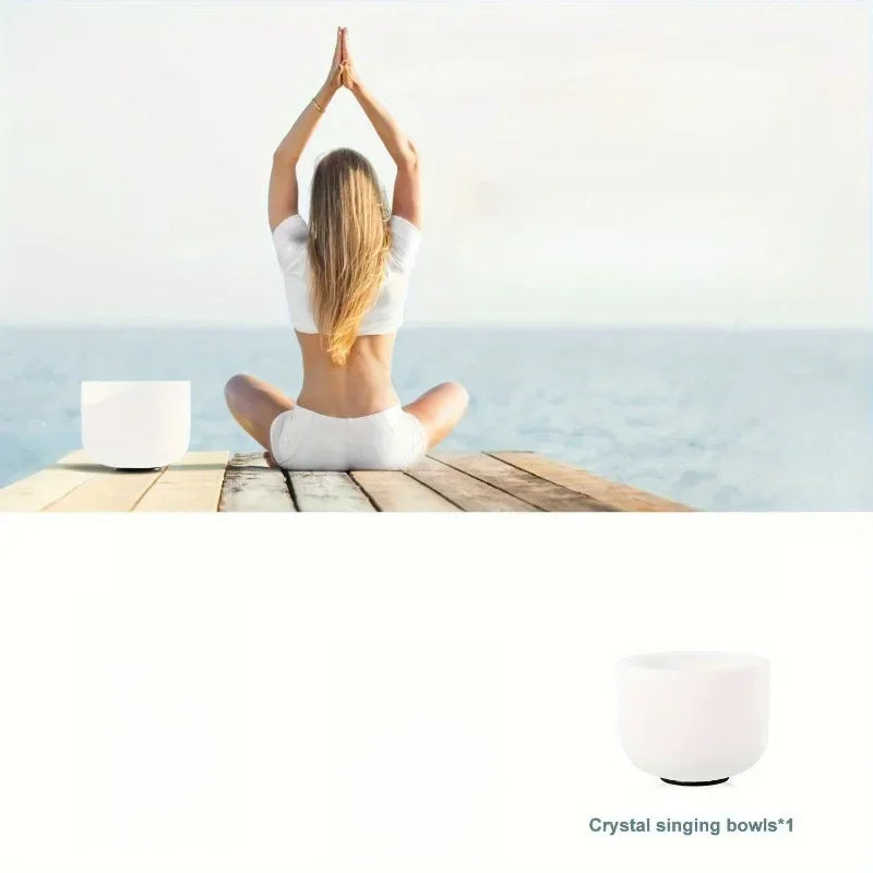 2025-new Crystal Singing Bowl 528 Hz Sound Bowls for Sound Healing, Meditation Sound Bath Music Bowl Yoga Bowl
