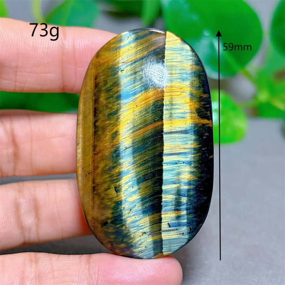 Blue Yellow Tiger Eye Palm Crystal Natural Stone Quartz Stone Minerals Home Decoration Reiki Craft Gifts Energy Healing Luck