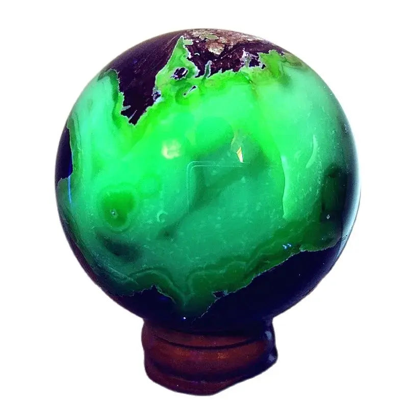 Natural Stone Fluorescence Agate Crystal Ball Gemstone Sphere Feng Shui Wicca Energy Spiritual Reiki Healing Crystals Home Deco