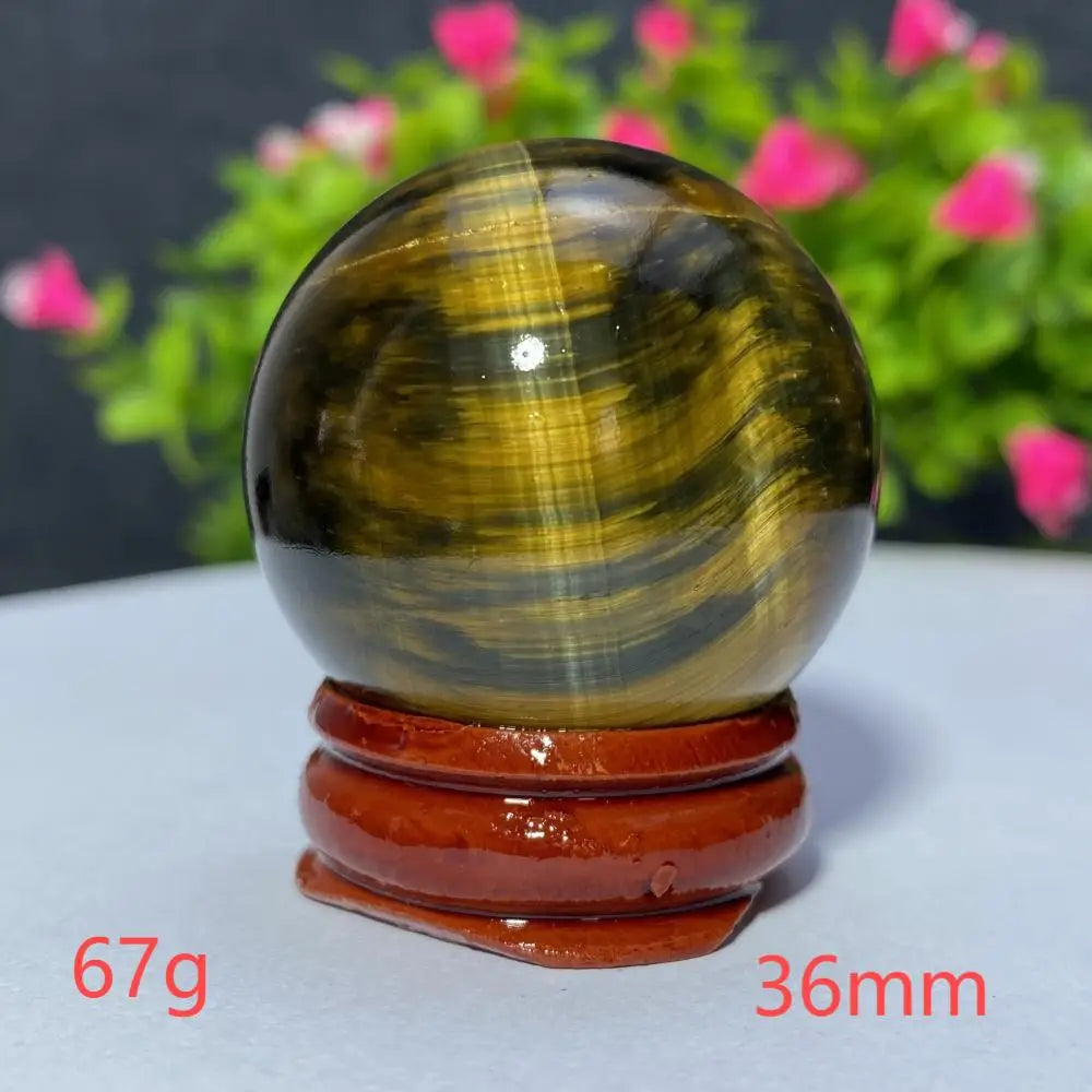 Blue Yellow Tiger Eye Ball Natural Crystal Sphere Mineral Gem Specimen Spiritual Meditation Reiki Healing Stone Home Decoration