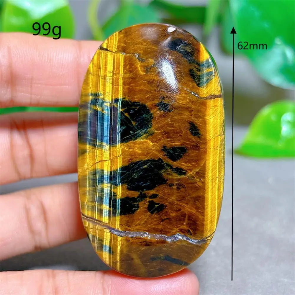 Blue Yellow Tiger Eye Palm Crystal Natural Stone Quartz Stone Minerals Home Decoration Reiki Craft Gifts Energy Healing Luck