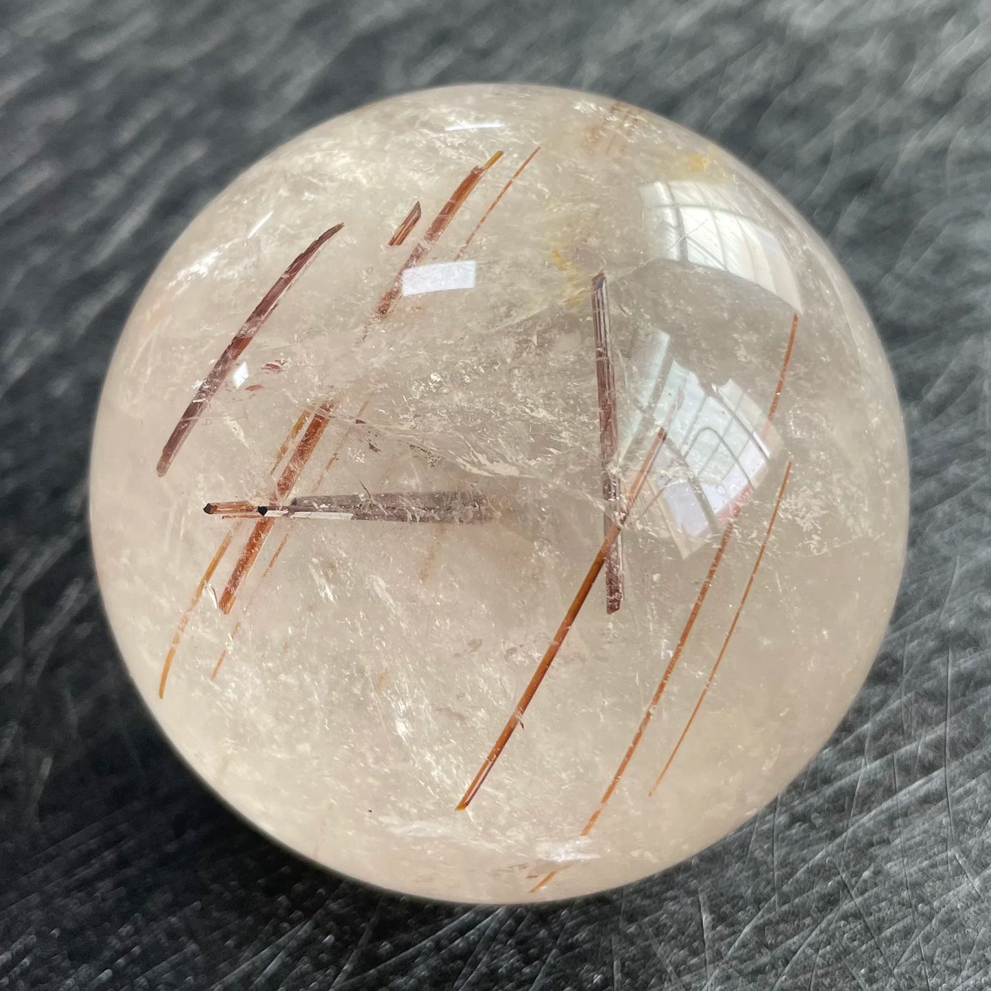 Natural Stone Golden Quartz Rutilated Sphere Polished Crystal Ball Decoration Rock Gift Reiki Healing