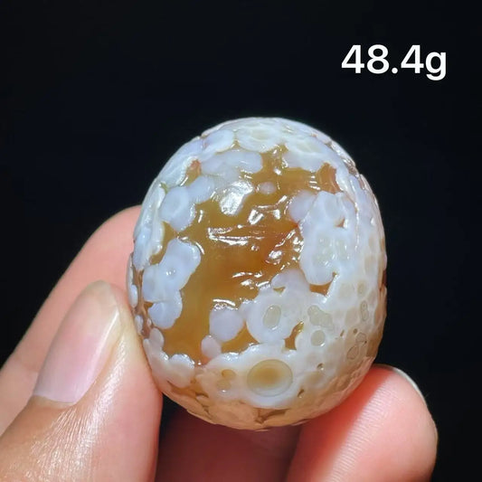 Natuarl black Sardonyx Gobi Agate Bead Alxa Eye Rock Specimen Energy Crystal Chakra Reiki Healing Stone Home Decor