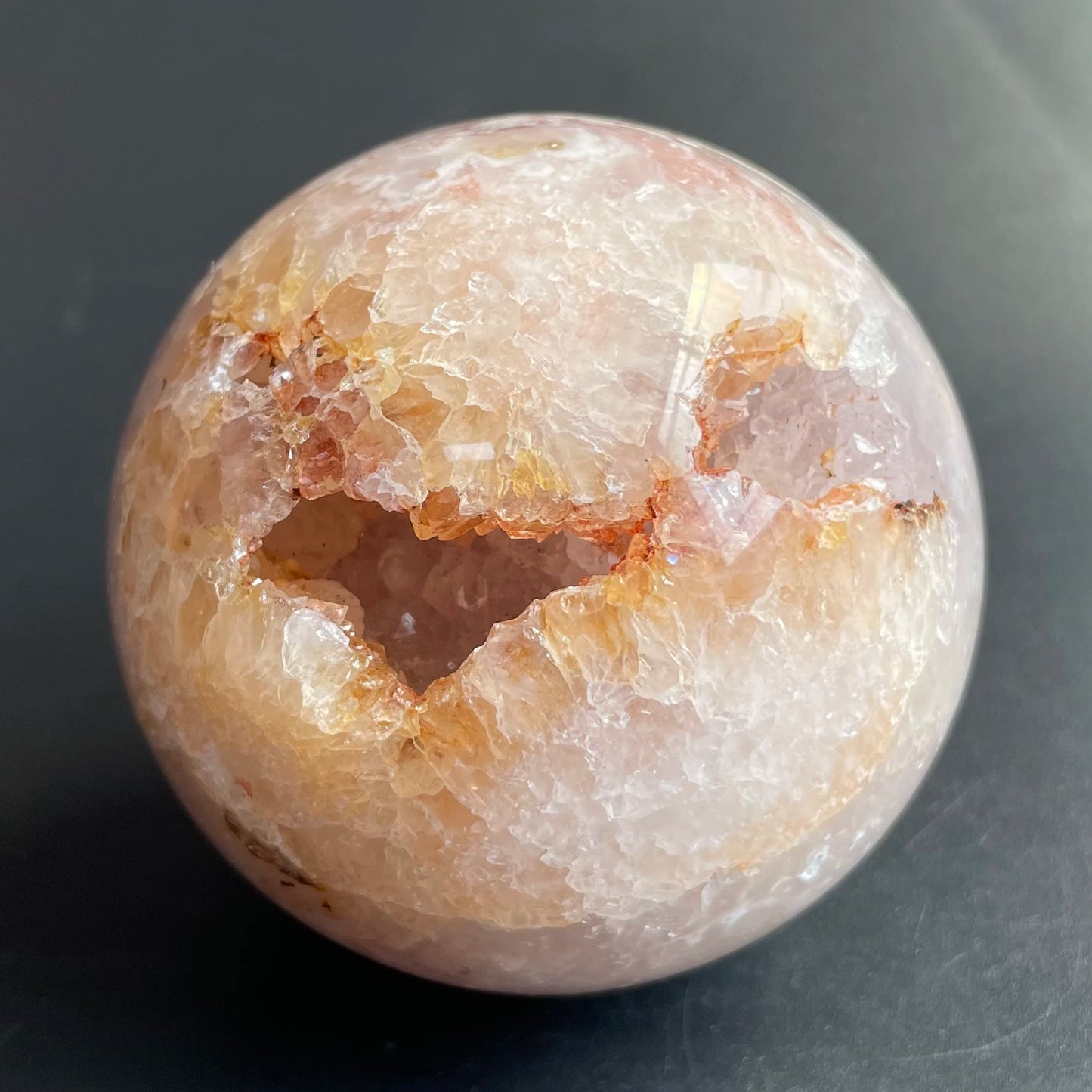 Natural Stone Amethyst Pink Sakura Agate Geode Sphere Polished Crystal Quartz ball Reiki Healing Gift Room Decor