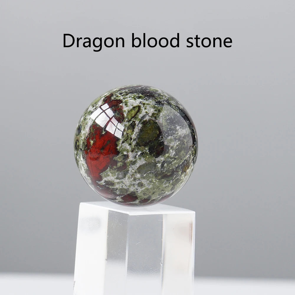 30MM Natural Amethyst Gem Ball Healing Crystals Reiki Wicca Chakra Sphere Rose Quartz Mineral Massage Globe Home Decoration