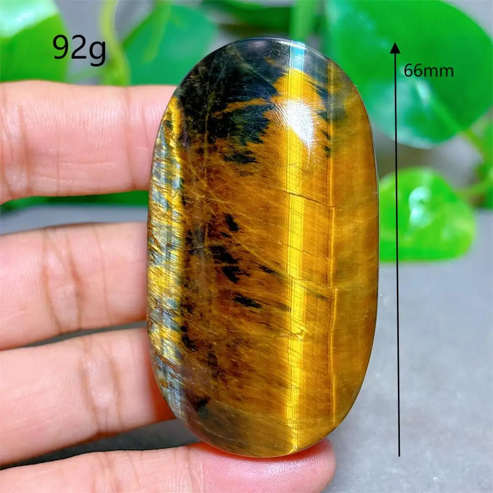 Blue Yellow Tiger Eye Palm Crystal Natural Stone Quartz Stone Minerals Home Decoration Reiki Craft Gifts Energy Healing Luck