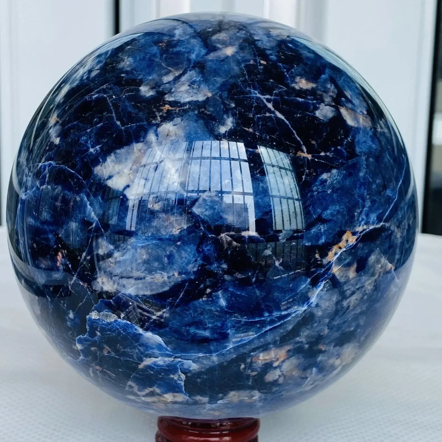 Natural Blue Sodalite Ball Sphere Healing CrystalGemstone Quartz Stone
