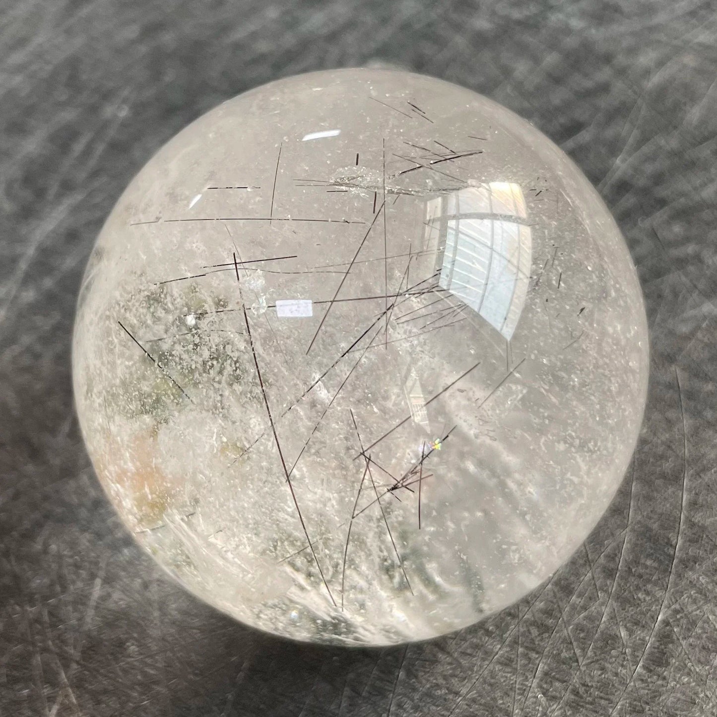 Natural Stone Golden Quartz Rutilated Sphere Polished Crystal Ball Decoration Rock Gift Reiki Healing