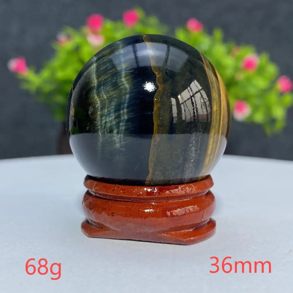 Blue Yellow Tiger Eye Ball Natural Crystal Sphere Mineral Gem Specimen Spiritual Meditation Reiki Healing Stone Home Decoration
