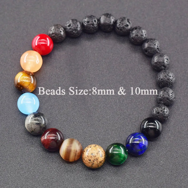 Hot Selling Cosmic Solar System Bracelet Eight Planets Sun Mercury Venus Earth Moon Mars Jupiter SaturnUranus Neptune Friendship Bracelet Handmade Jewelry Accessories
