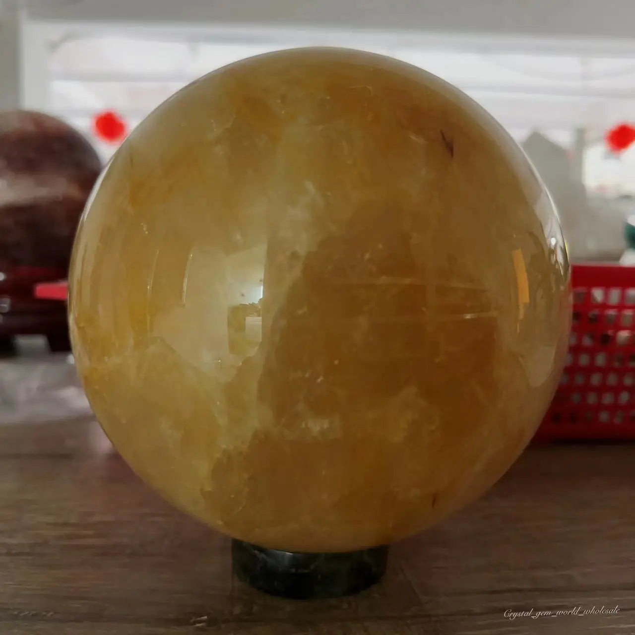 Natural Golden Healer Ball Yellow Quartz Sphere Gemstones Jewelry Orb Healing Reiki Home Decor DIY Crafts Gift