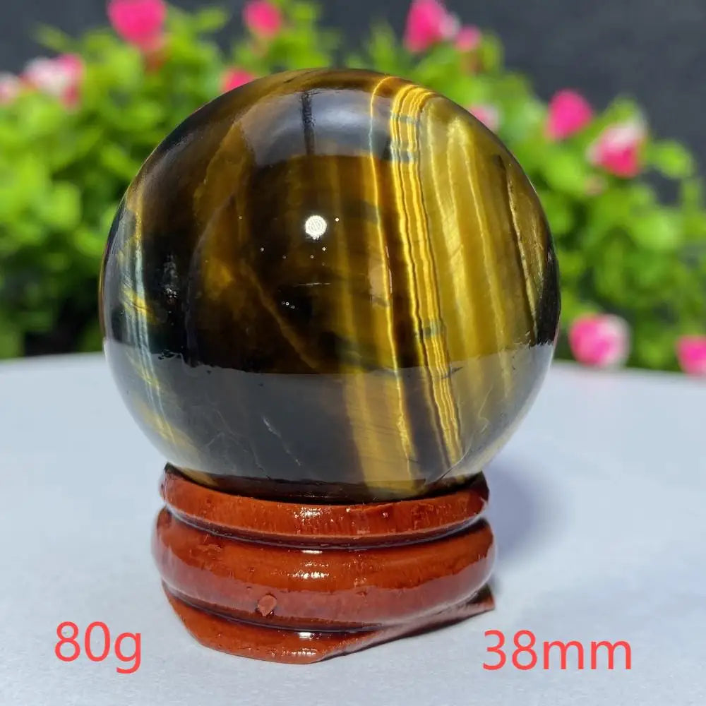 Blue Yellow Tiger Eye Ball Natural Crystal Sphere Mineral Gem Specimen Spiritual Meditation Reiki Healing Stone Home Decoration