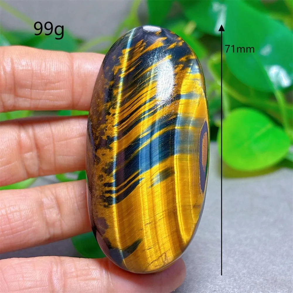 Blue Yellow Tiger Eye Palm Crystal Natural Stone Quartz Stone Minerals Home Decoration Reiki Craft Gifts Energy Healing Luck
