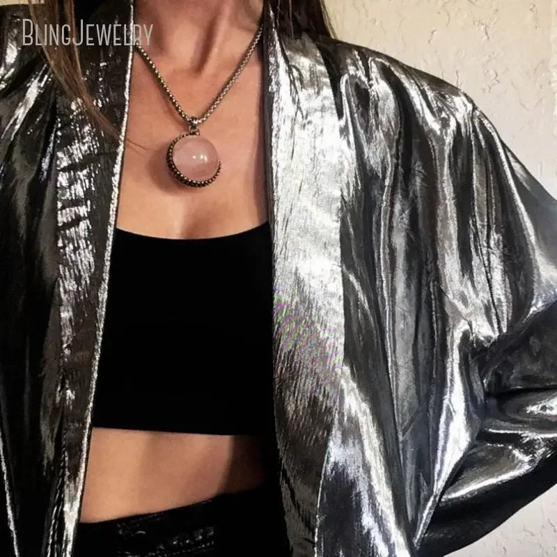 10pcs WitchCraft Collar Arcane Tiki Quartz Fluorite Obsidian Crystal Sphere Ball Talisman Necklace Goth Amulet Women Y2K Jewelry