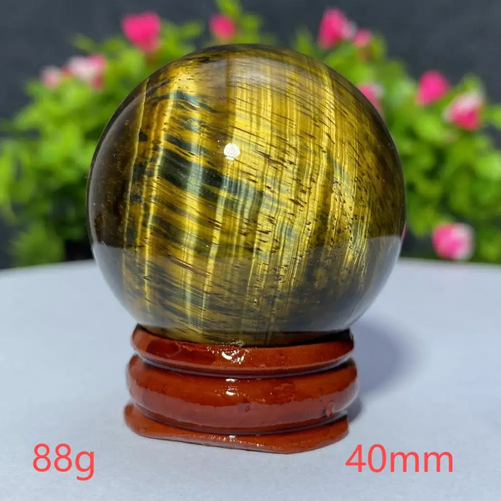 Blue Yellow Tiger Eye Ball Natural Crystal Sphere Mineral Gem Specimen Spiritual Meditation Reiki Healing Stone Home Decoration