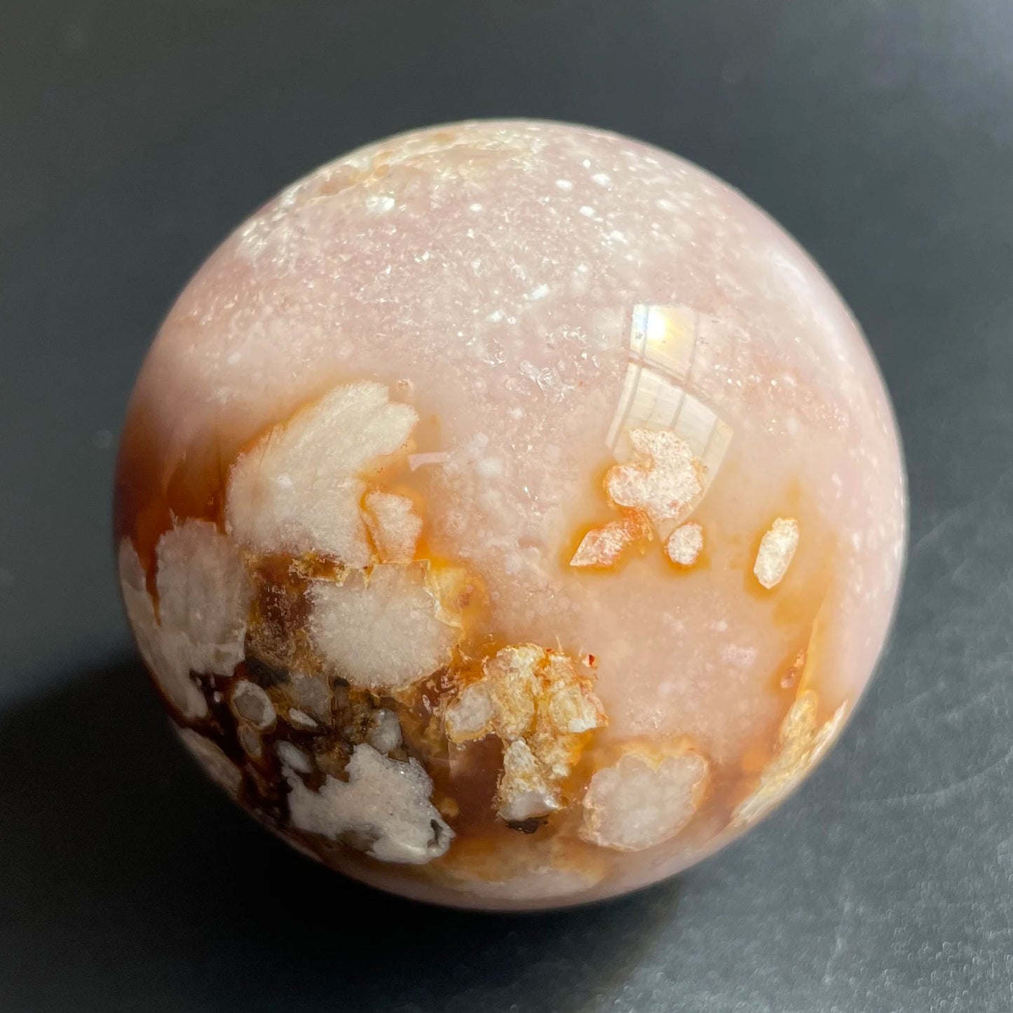 Natural Stone Amethyst Pink Sakura Agate Geode Sphere Polished Crystal Quartz ball Reiki Healing Gift Room Decor