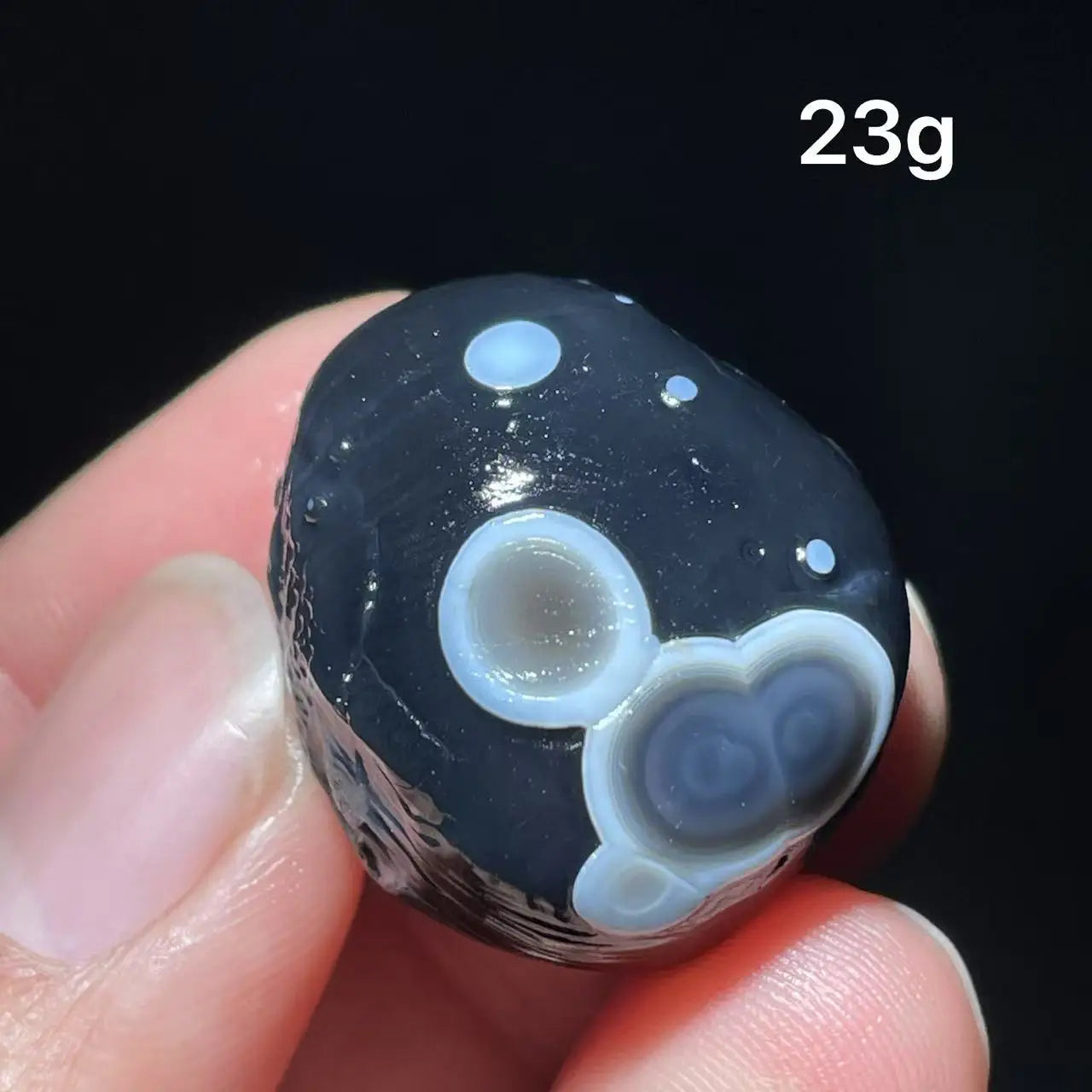 Natuarl black Sardonyx Gobi Agate Bead Alxa Eye Rock Specimen Energy Crystal Chakra Reiki Healing Stone Home Decor