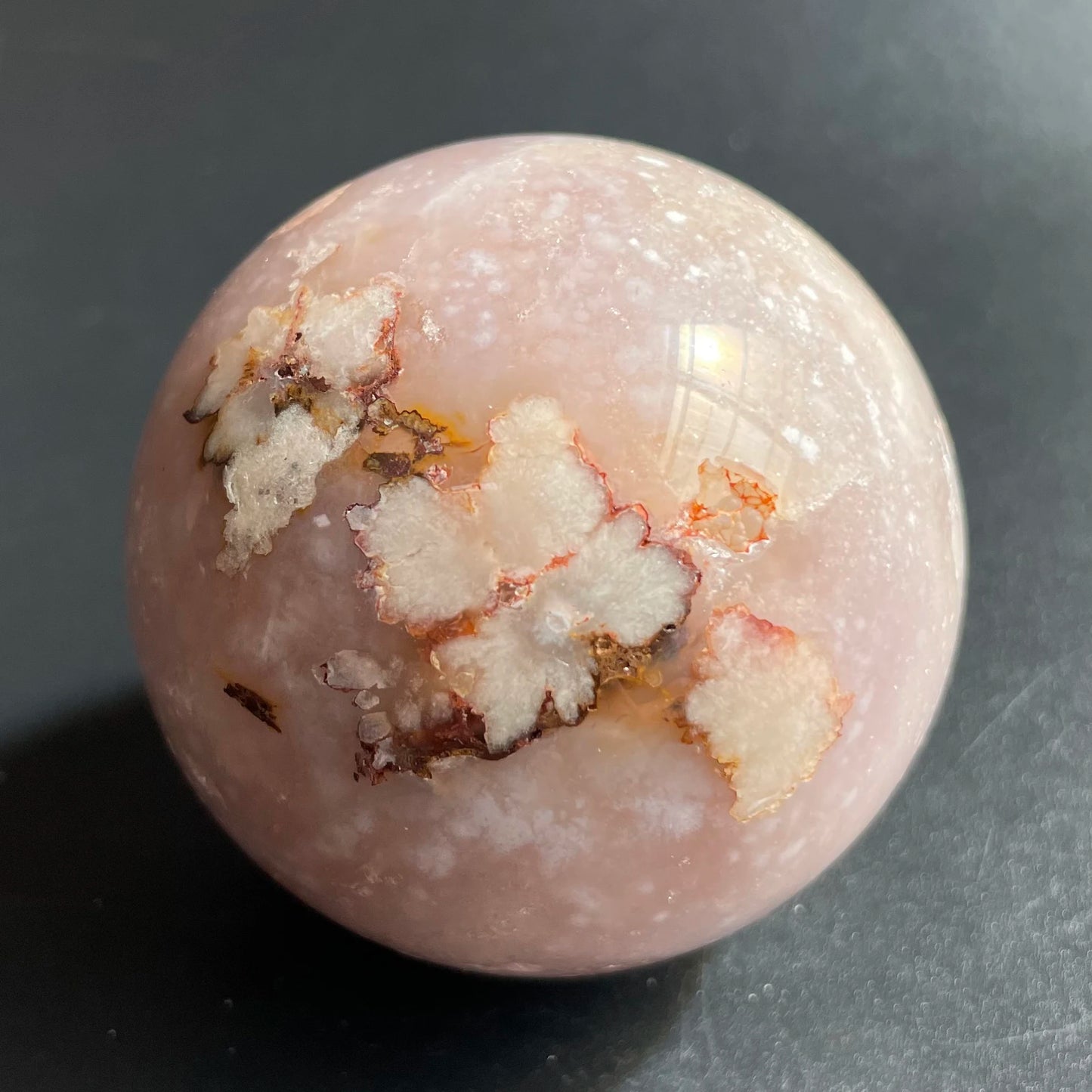 Natural Stone Amethyst Pink Sakura Agate Geode Sphere Polished Crystal Quartz ball Reiki Healing Gift Room Decor