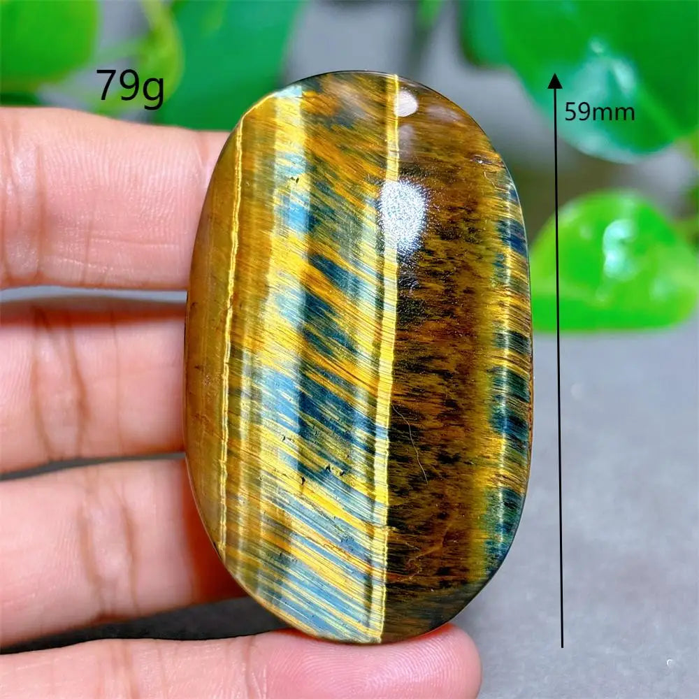 Blue Yellow Tiger Eye Palm Crystal Natural Stone Quartz Stone Minerals Home Decoration Reiki Craft Gifts Energy Healing Luck