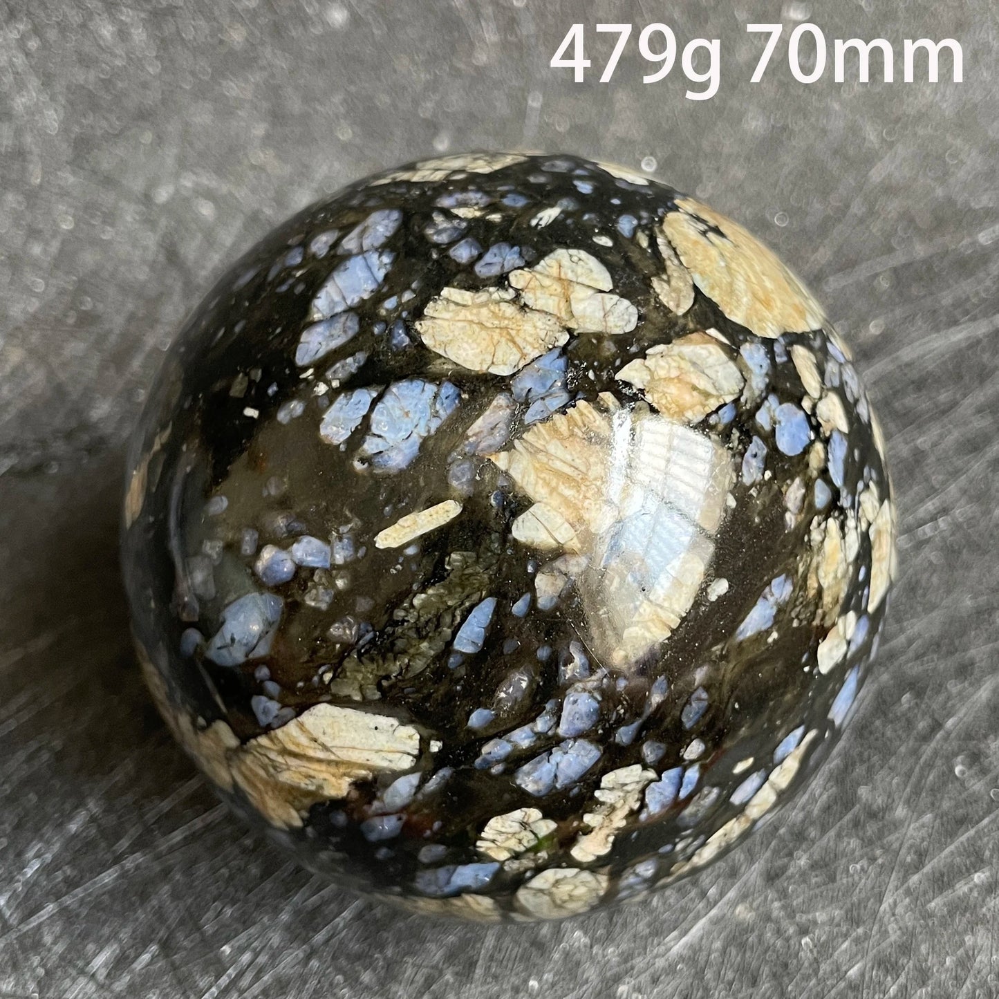 Natural Stone Glaucophane Crystal Ball Blue Energy Quartz Sphere Polished Rock Reiki Healing Gift Decor