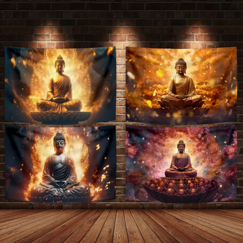 3d Tapestries, Buddha Wall Carpets, Dormitories, Hippie Psychedelic Tree Landscapes, Bohemian Decorations