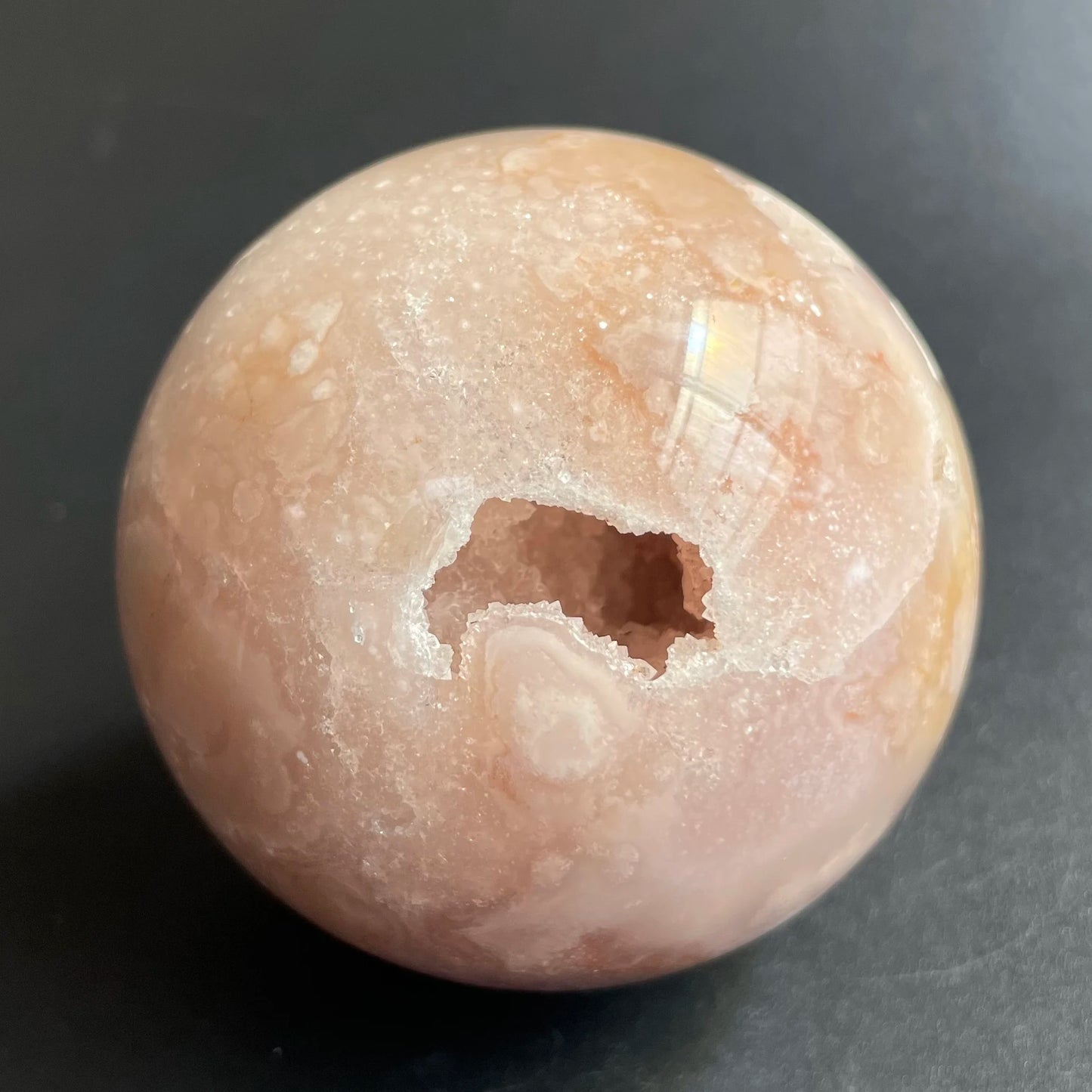 Natural Stone Amethyst Pink Sakura Agate Geode Sphere Polished Crystal Quartz ball Reiki Healing Gift Room Decor