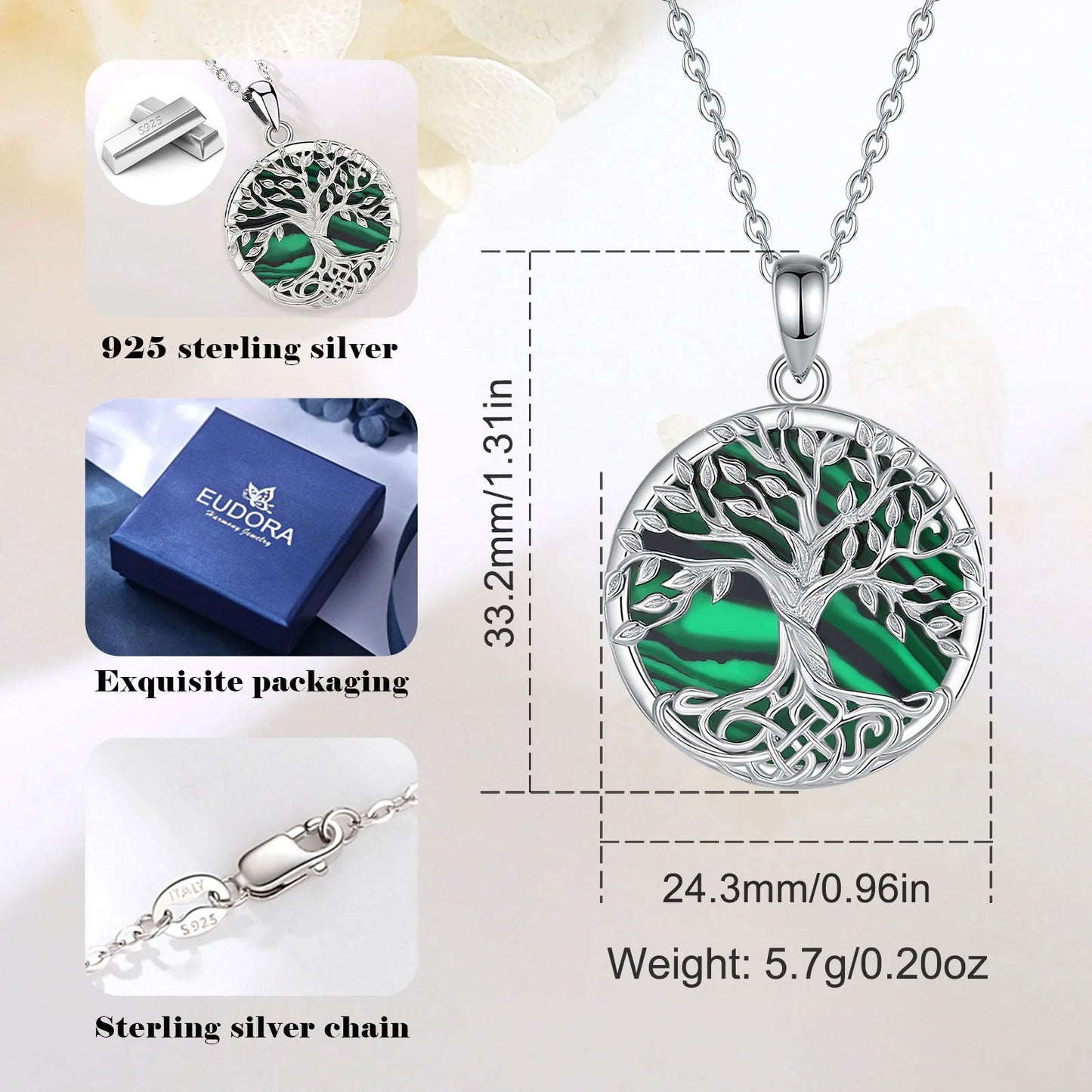 Crystal Chakra Pendant Necklace Tree Of Life Copper Wire Wrapped Birthstone Silver Jewelry Chakra Stones Healing Crystals