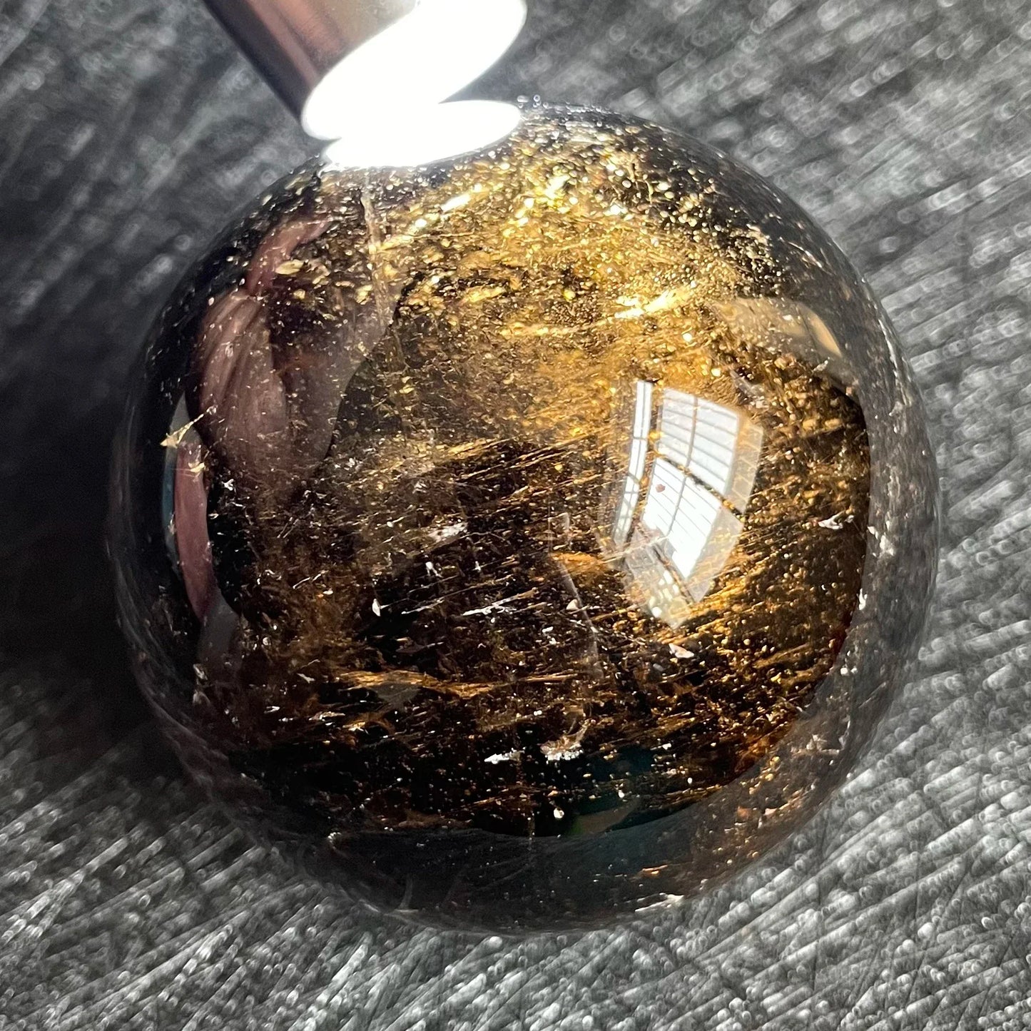 Natural Stone Golden Quartz Rutilated Sphere Polished Crystal Ball Decoration Rock Gift Reiki Healing