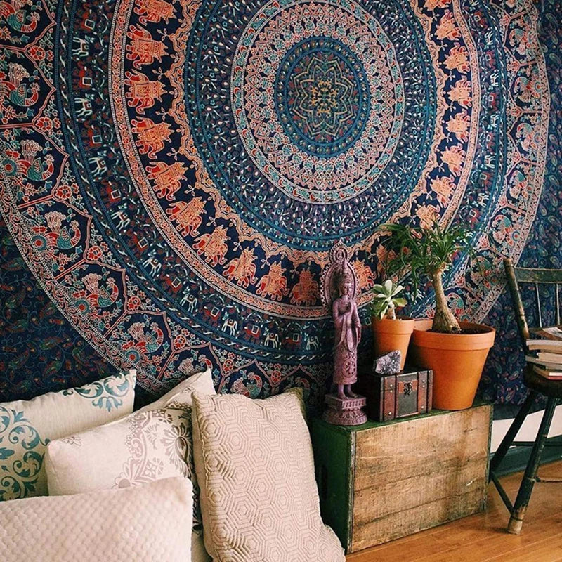 Mandala tapestry macrame wall tapestry Wall Hanging Bohemian Beach Mat Polyester Thin Blanket Yoga Shawl Mat Blanket boho decor