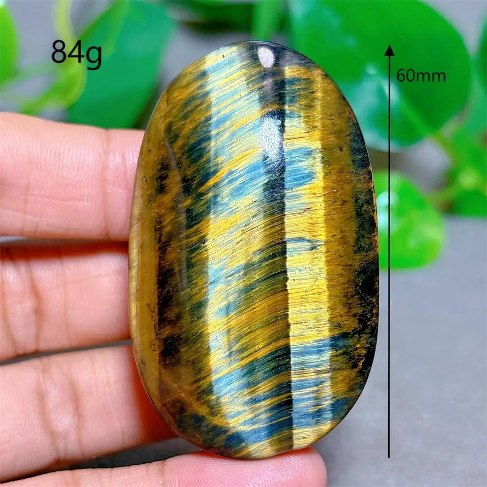 Blue Yellow Tiger Eye Palm Crystal Natural Stone Quartz Stone Minerals Home Decoration Reiki Craft Gifts Energy Healing Luck
