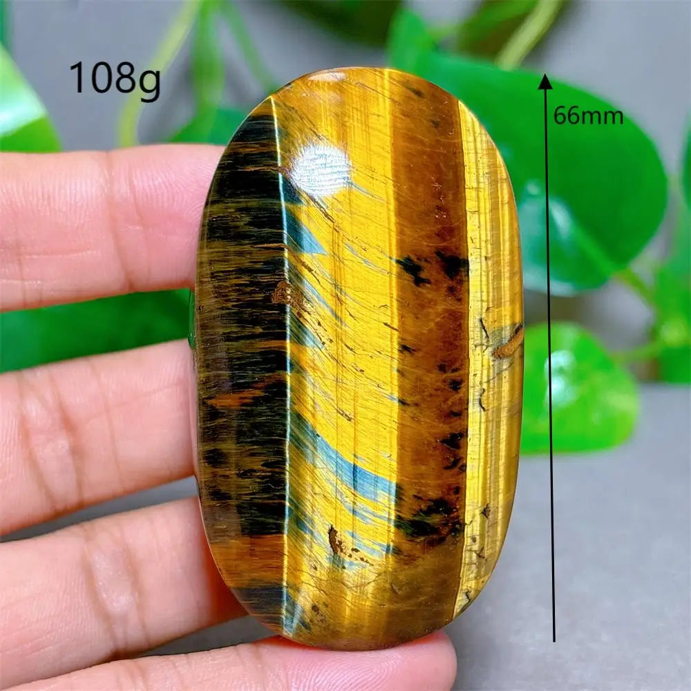 Blue Yellow Tiger Eye Palm Crystal Natural Stone Quartz Stone Minerals Home Decoration Reiki Craft Gifts Energy Healing Luck