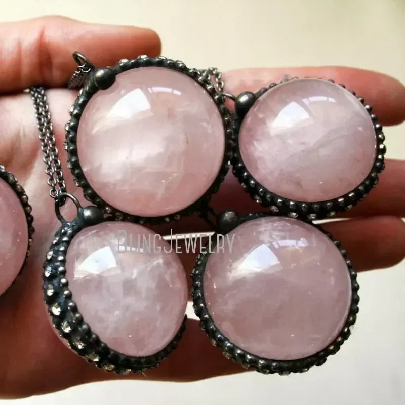 10pcs WitchCraft Collar Arcane Tiki Quartz Fluorite Obsidian Crystal Sphere Ball Talisman Necklace Goth Amulet Women Y2K Jewelry