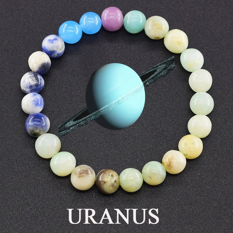 Hot Selling Cosmic Solar System Bracelet Eight Planets Sun Mercury Venus Earth Moon Mars Jupiter SaturnUranus Neptune Friendship Bracelet Handmade Jewelry Accessories