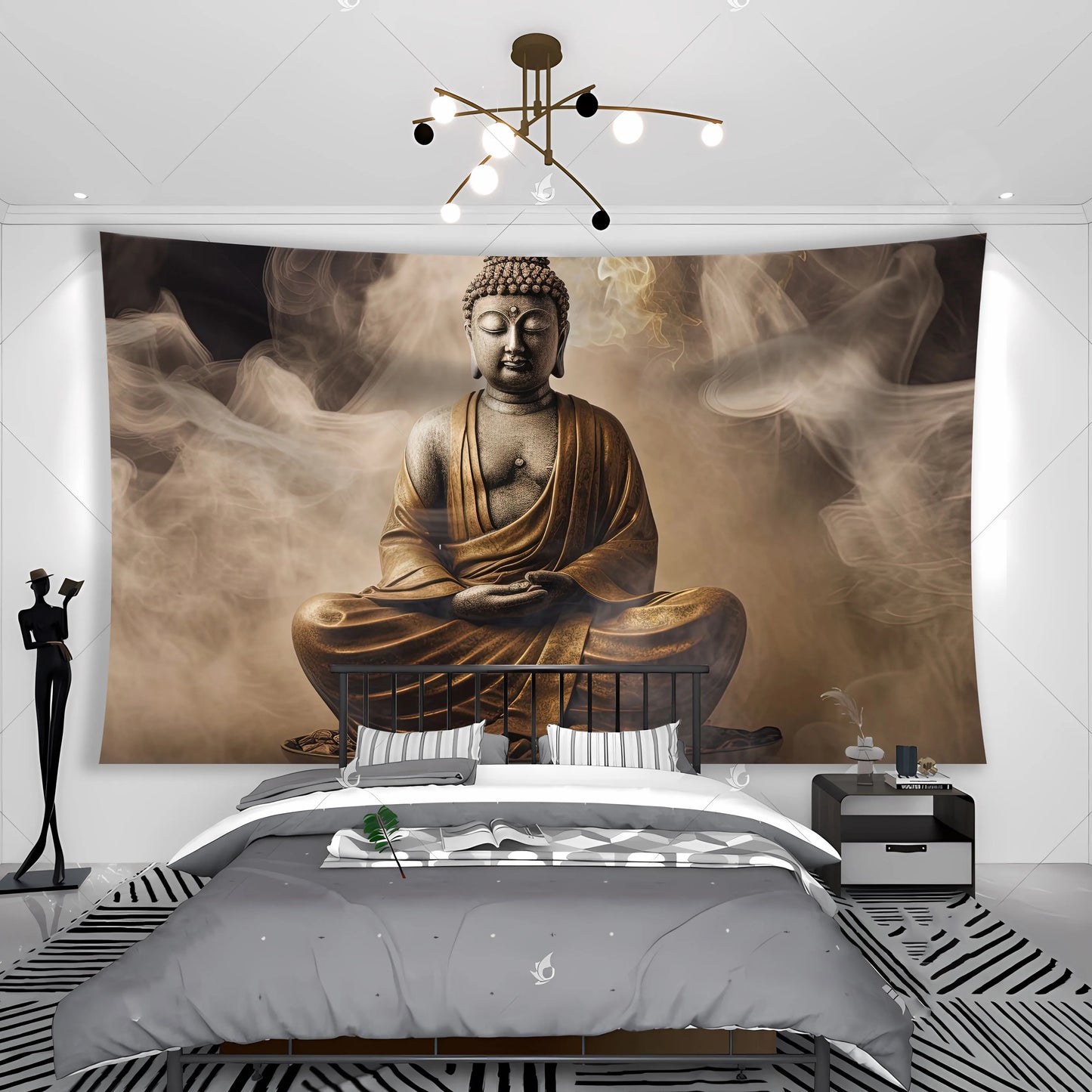 3d Tapestries, Buddha Wall Carpets, Dormitories, Hippie Psychedelic Tree Landscapes, Bohemian Decorations