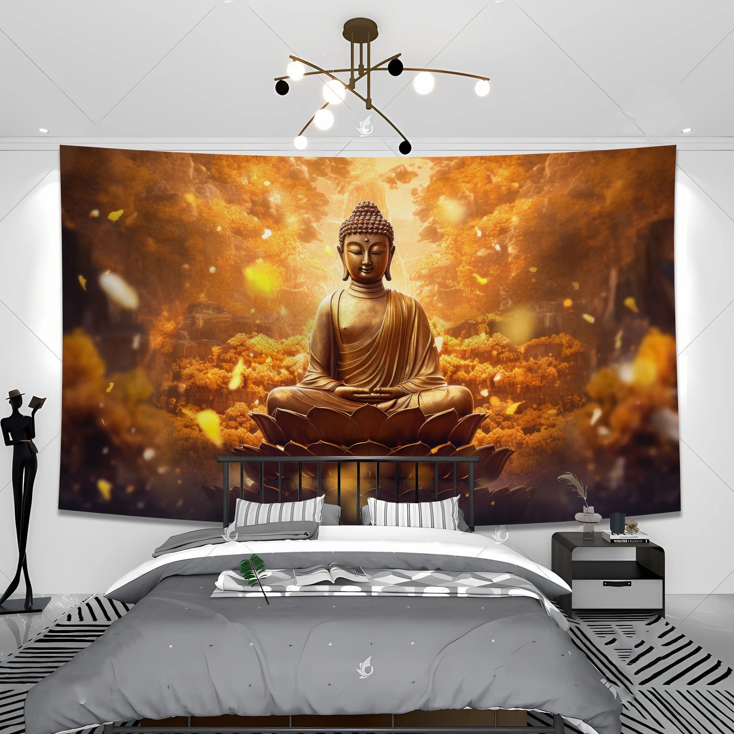 3d Tapestries, Buddha Wall Carpets, Dormitories, Hippie Psychedelic Tree Landscapes, Bohemian Decorations