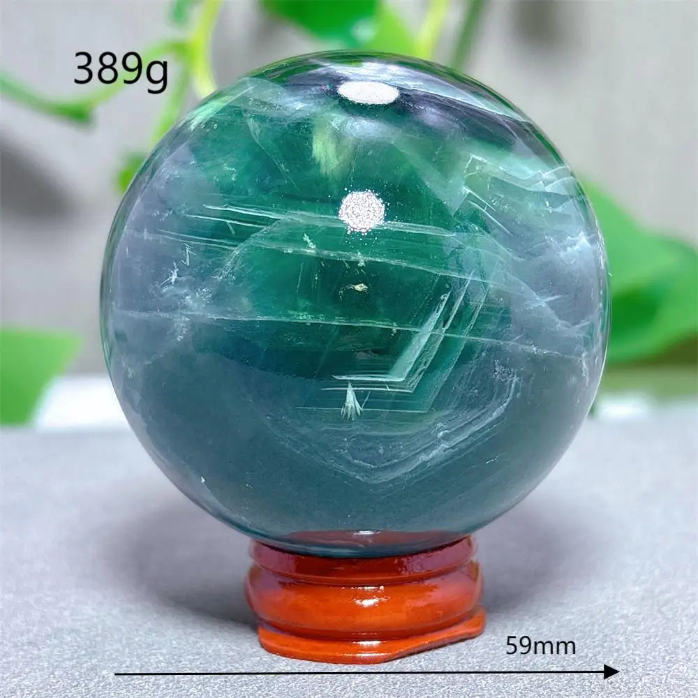 Feather Fluorite Sphere Crystal Natural Stone Quartz Stone Minerals Home Decoration Reiki Craft Gifts Energy Healing Love Luck