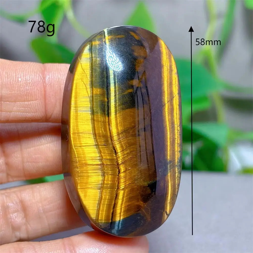Blue Yellow Tiger Eye Palm Crystal Natural Stone Quartz Stone Minerals Home Decoration Reiki Craft Gifts Energy Healing Luck