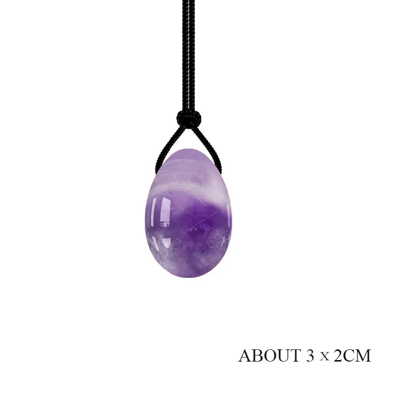 Rose Quartz Jade Egg Amethyst Yoni Egg Purple Crystal Yoni Eggs Natural Jade Egg Vaginal Tightening Massage Ball Kegel Exerciser