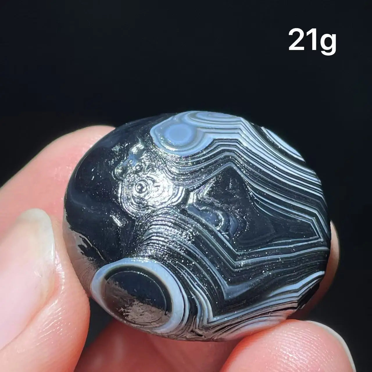 Natuarl black Sardonyx Gobi Agate Bead Alxa Eye Rock Specimen Energy Crystal Chakra Reiki Healing Stone Home Decor