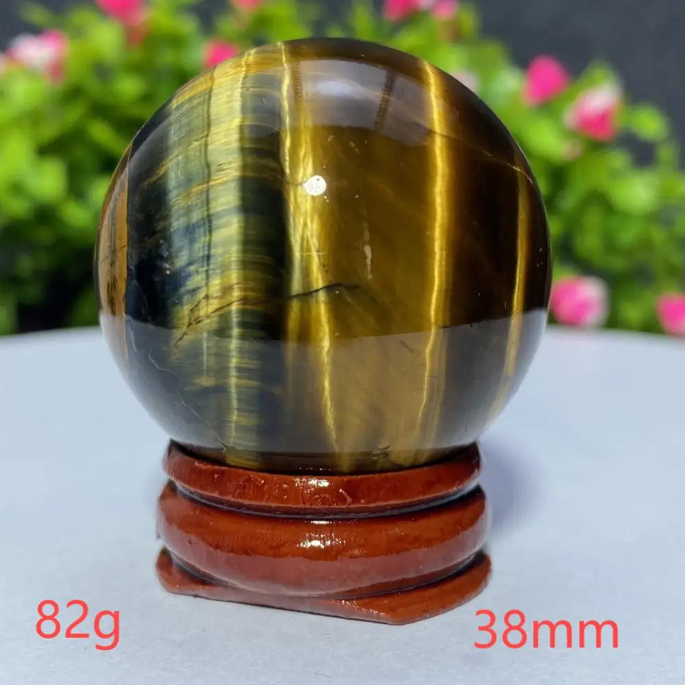Blue Yellow Tiger Eye Ball Natural Crystal Sphere Mineral Gem Specimen Spiritual Meditation Reiki Healing Stone Home Decoration