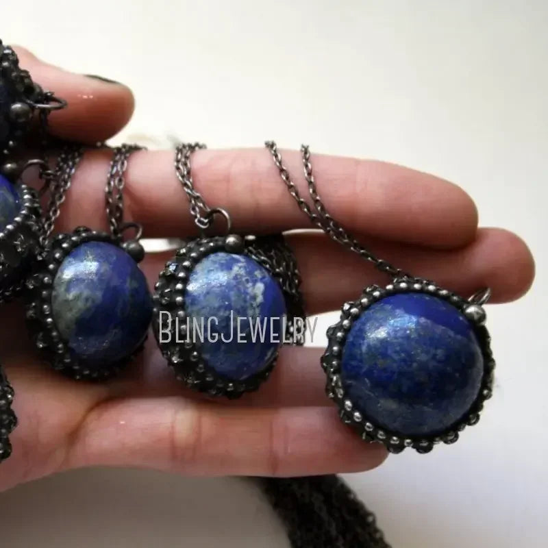 10pcs WitchCraft Collar Arcane Tiki Quartz Fluorite Obsidian Crystal Sphere Ball Talisman Necklace Goth Amulet Women Y2K Jewelry