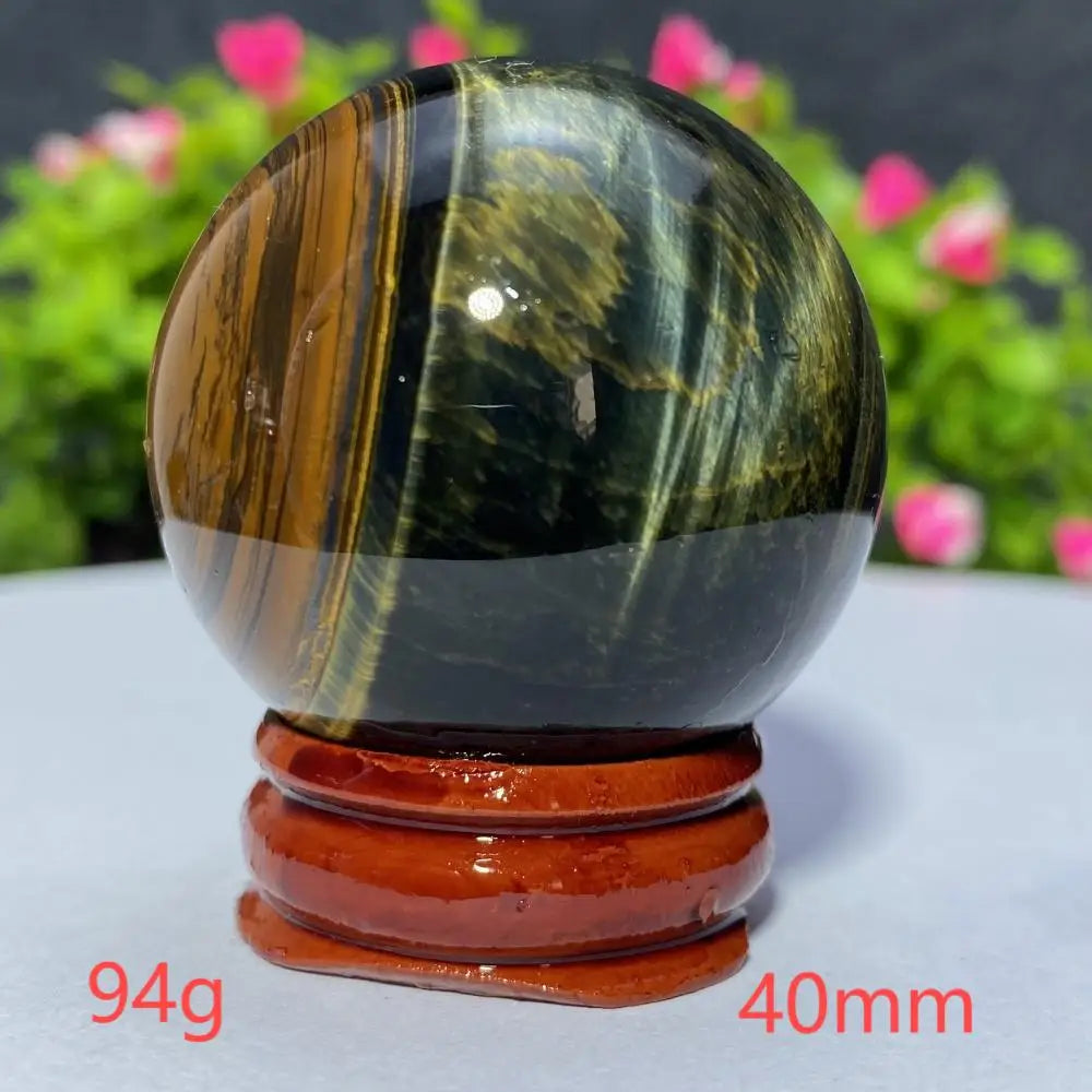 Blue Yellow Tiger Eye Ball Natural Crystal Sphere Mineral Gem Specimen Spiritual Meditation Reiki Healing Stone Home Decoration