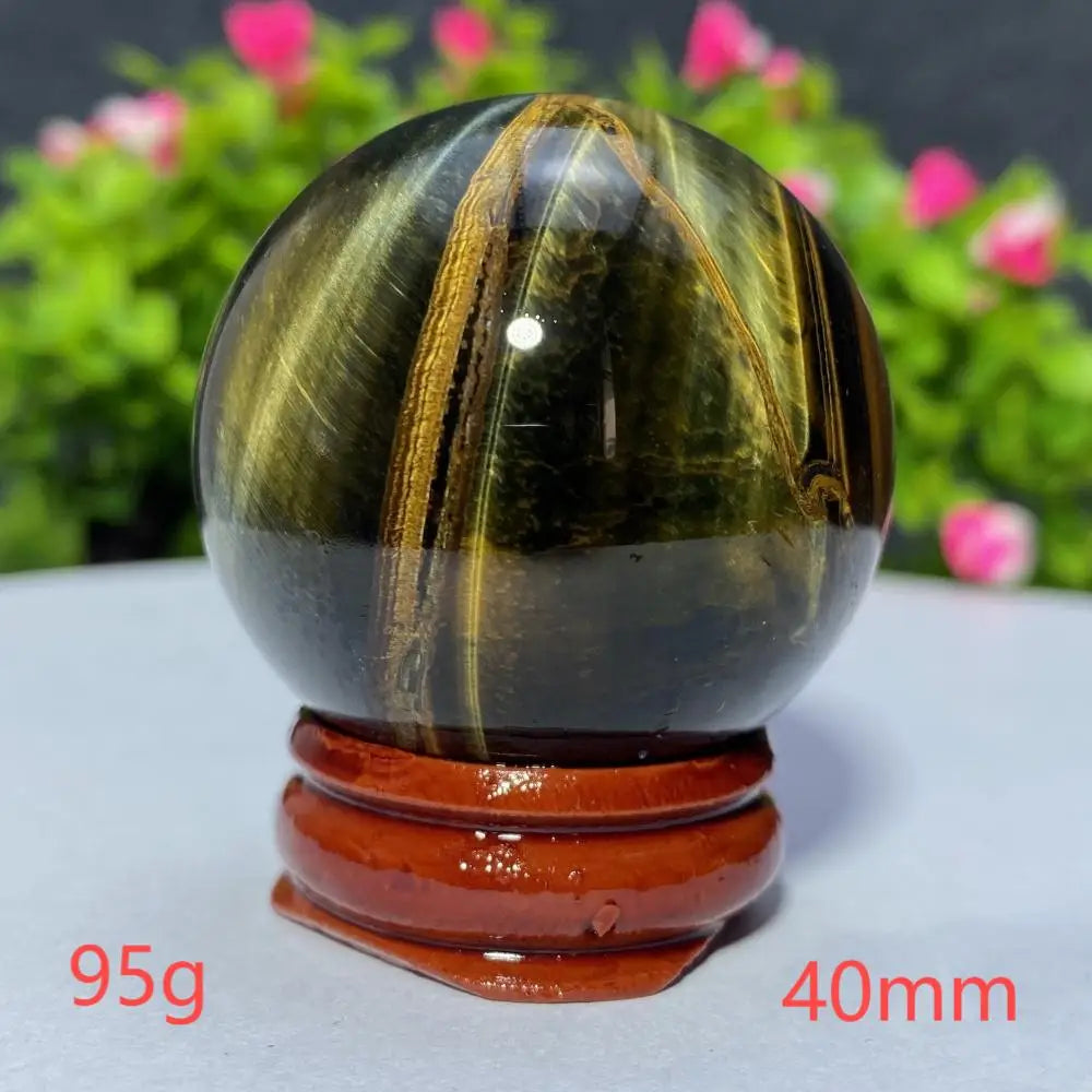 Blue Yellow Tiger Eye Ball Natural Crystal Sphere Mineral Gem Specimen Spiritual Meditation Reiki Healing Stone Home Decoration