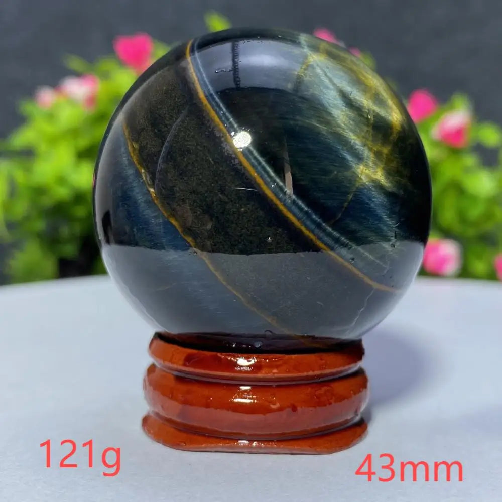 Blue Yellow Tiger Eye Ball Natural Crystal Sphere Mineral Gem Specimen Spiritual Meditation Reiki Healing Stone Home Decoration