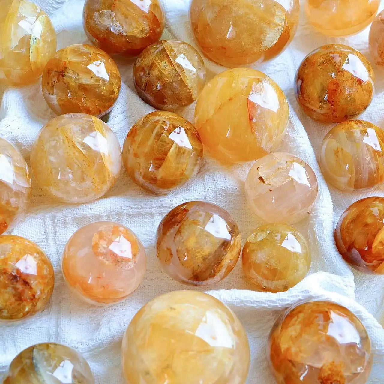 Natural Golden Healer Ball Yellow Quartz Sphere Gemstones Jewelry Orb Healing Reiki Home Decor DIY Crafts Gift