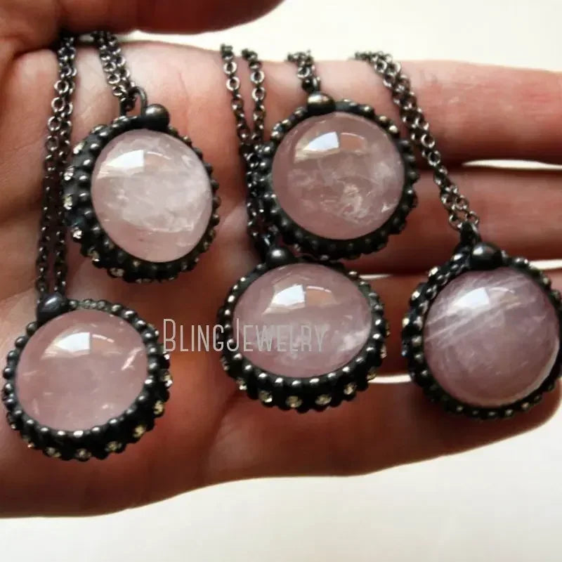 10pcs WitchCraft Collar Arcane Tiki Quartz Fluorite Obsidian Crystal Sphere Ball Talisman Necklace Goth Amulet Women Y2K Jewelry