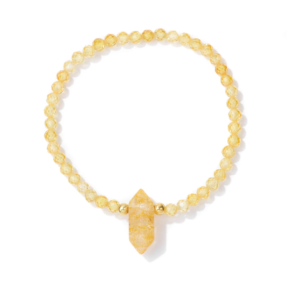 Hexagonal Rose Quartzs Charm Bracelet Natural Stone Crystal Faceted Beads Bracelets For Women Men Meditation Exquisite Jewelry