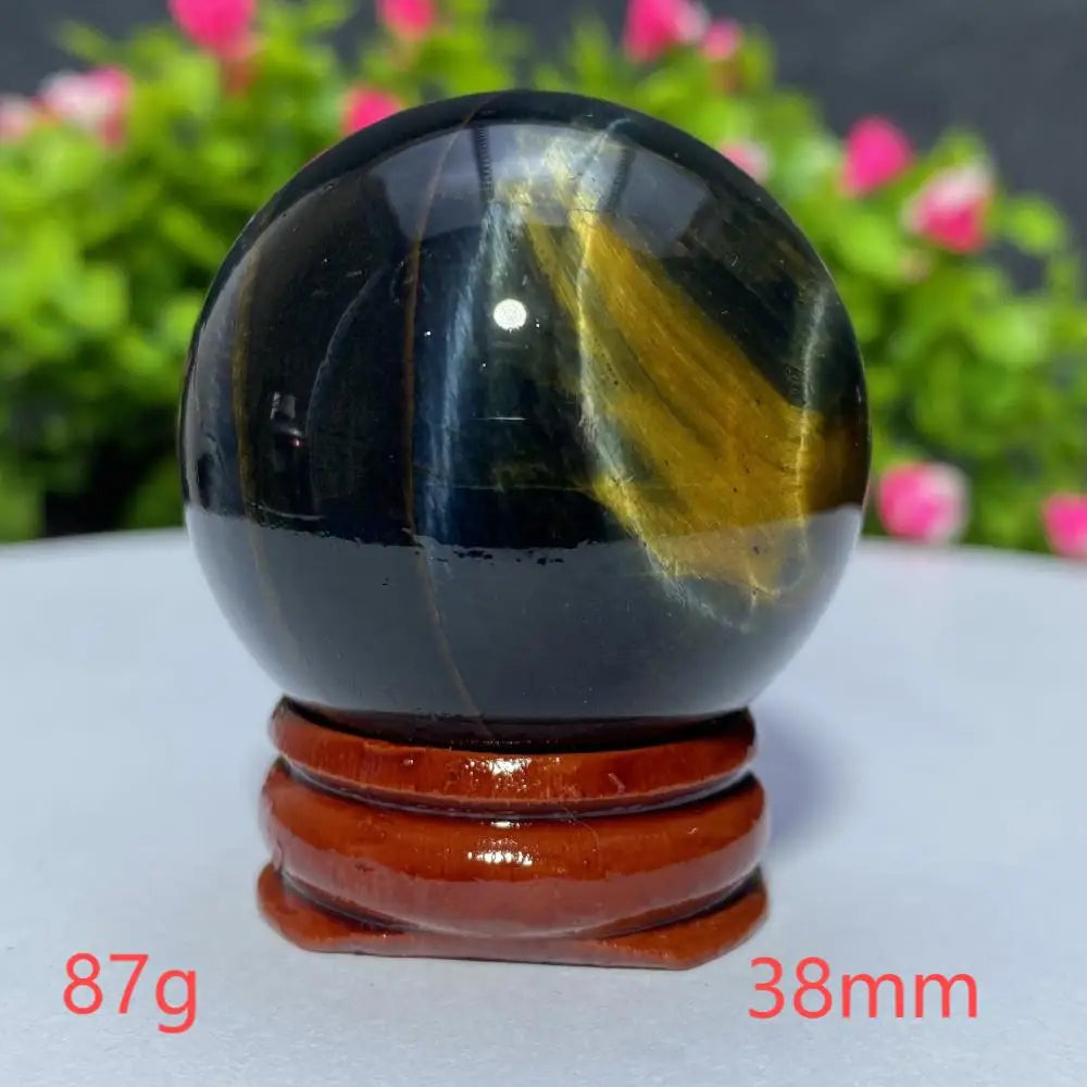 Blue Yellow Tiger Eye Ball Natural Crystal Sphere Mineral Gem Specimen Spiritual Meditation Reiki Healing Stone Home Decoration