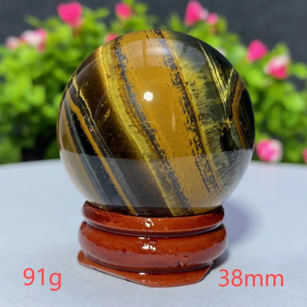 Blue Yellow Tiger Eye Ball Natural Crystal Sphere Mineral Gem Specimen Spiritual Meditation Reiki Healing Stone Home Decoration